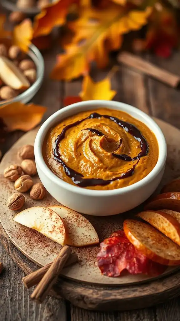 chocolate hazelnut pumpkin dip