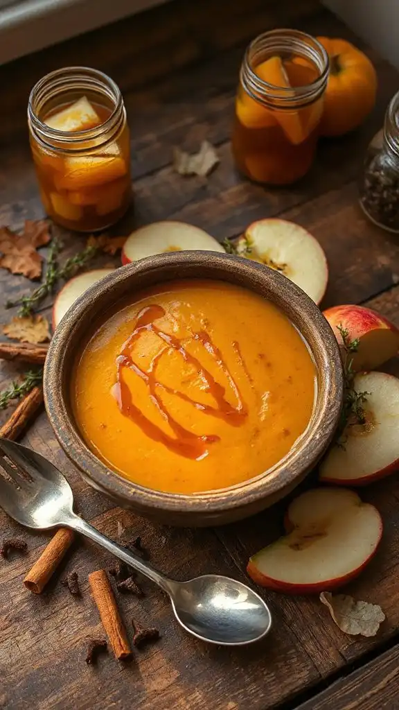 cider infused pumpkin apple soup