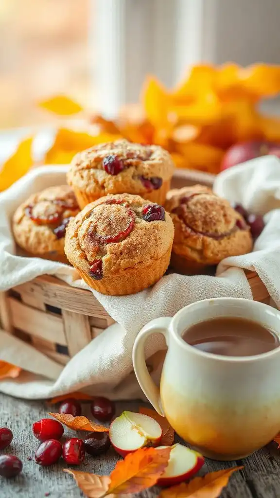 cinnamon apple cranberry muffins recipe