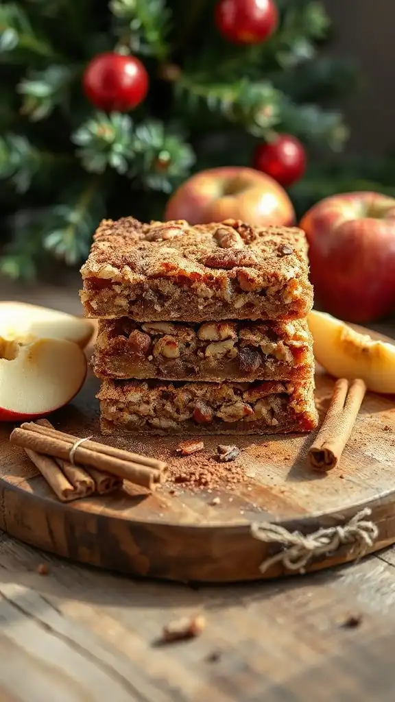 cinnamon apple nut bars
