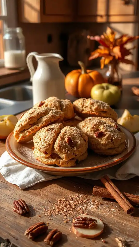 cinnamon apple pecan scones