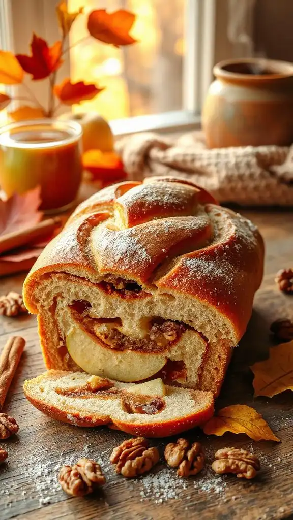 cinnamon apple walnut loaf