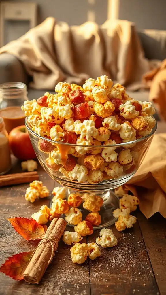 cinnamon caramel apple popcorn