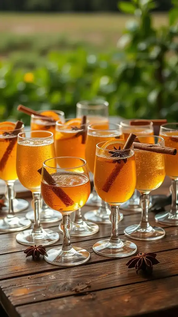 cinnamon infused sparkling cocktails