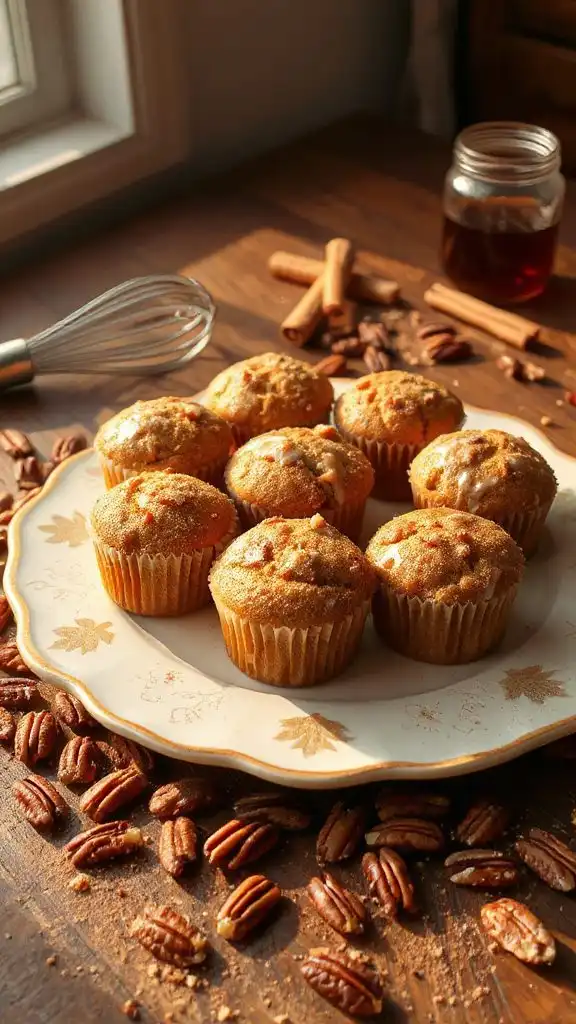 cinnamon maple pecan muffins