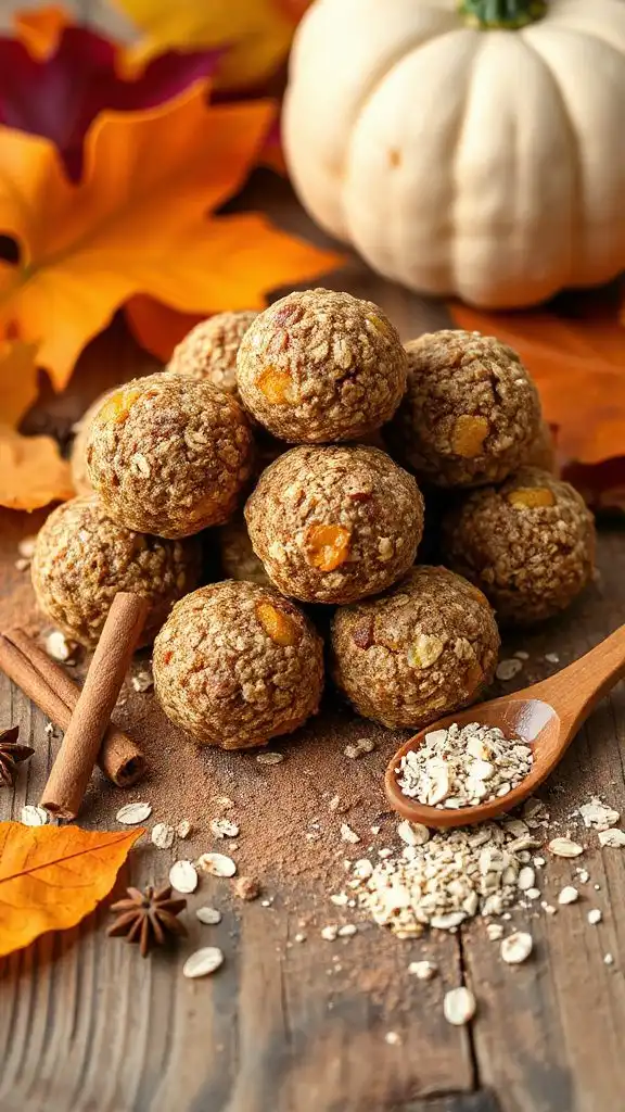 cinnamon pumpkin spice energy balls