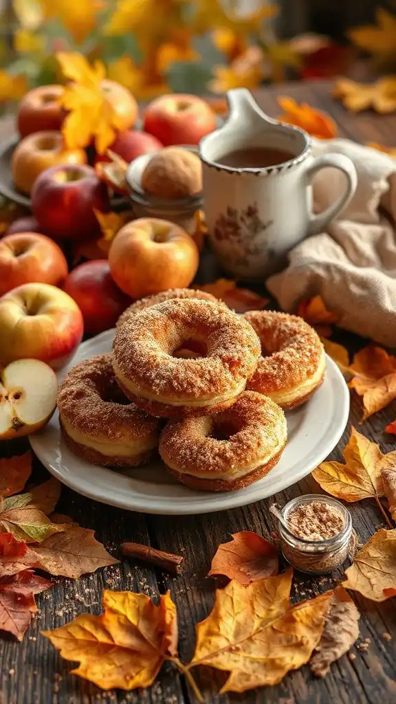 cinnamon sugar apple cider donuts