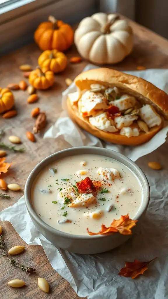 clam chowder with lobster roll