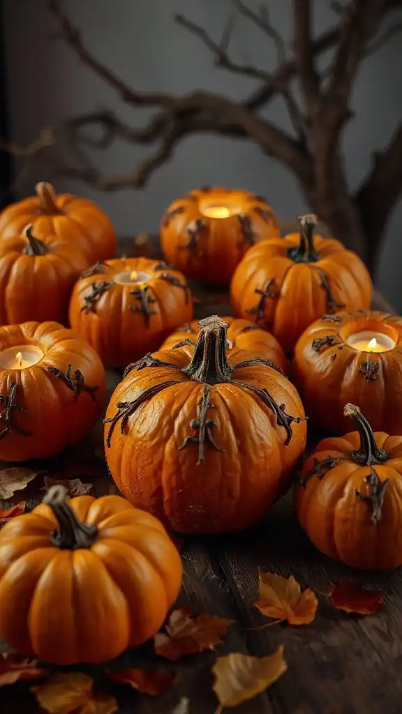 clove studded pumpkin centerpiece creation