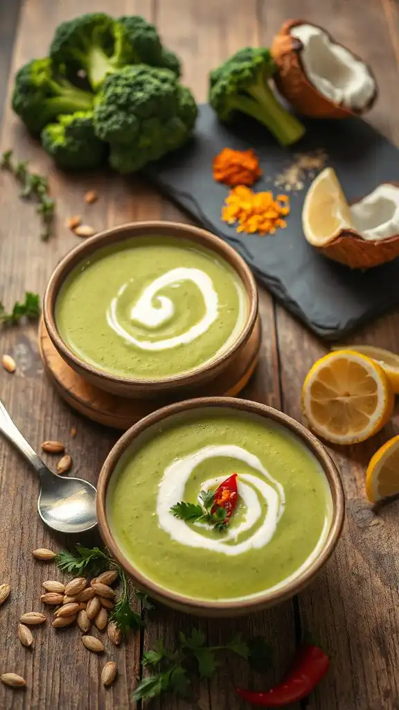 coconut broccoli soup recipe