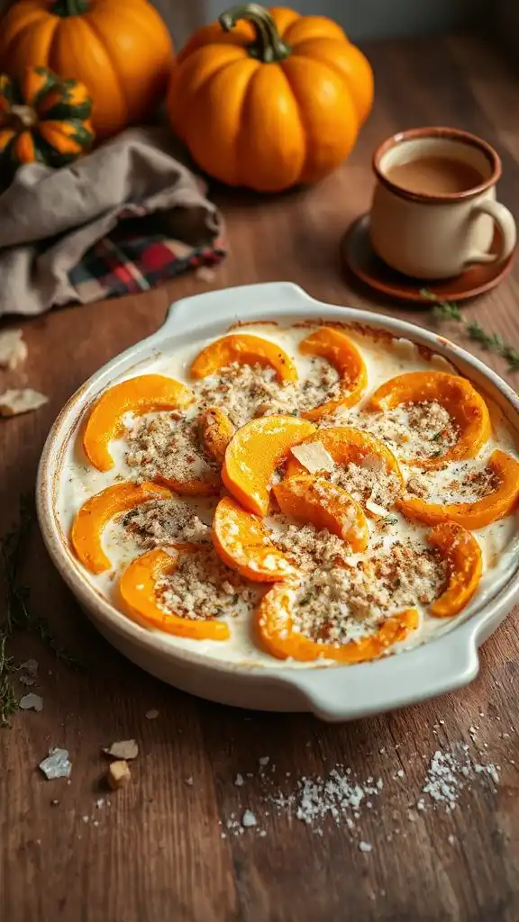 coconut butternut squash gratin