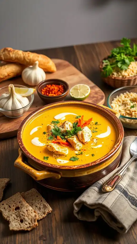 coconut curry chicken soup