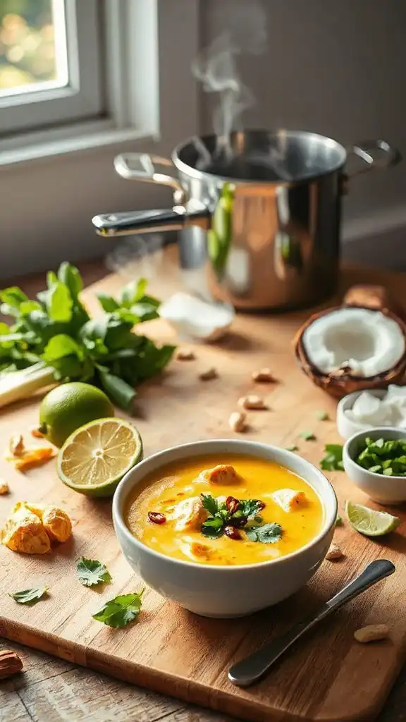 coconut turmeric chicken soup
