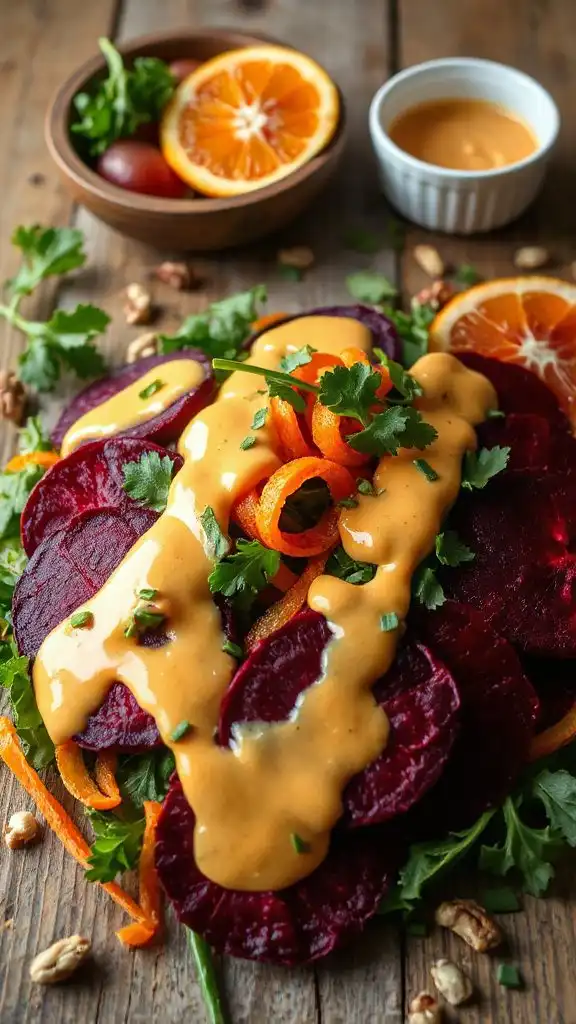 colorful beet and citrus salad