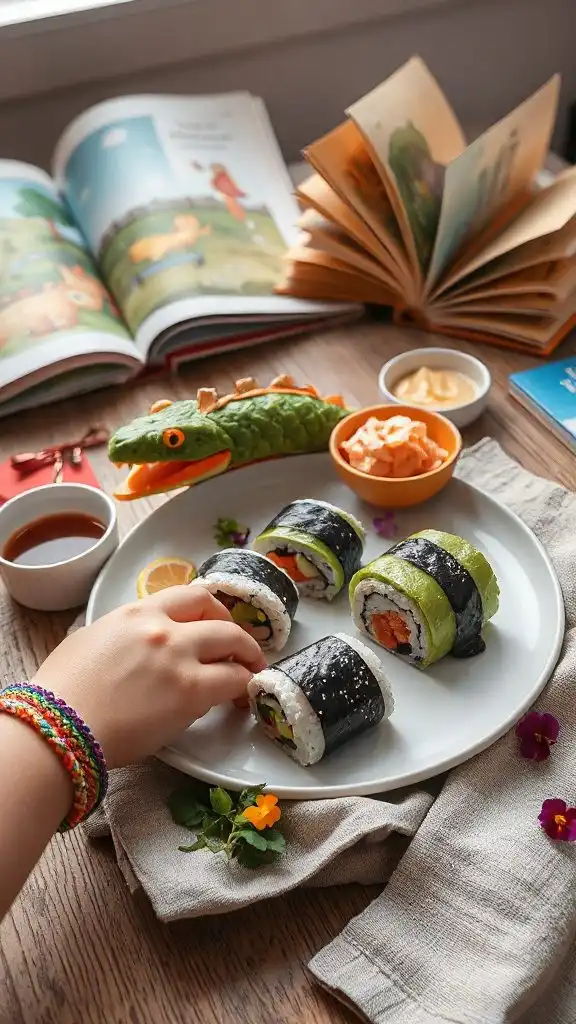 colorful edible story rolls