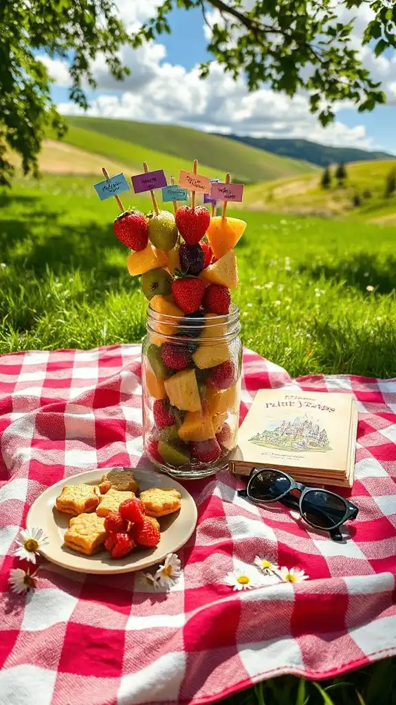colorful fruit skewers delight