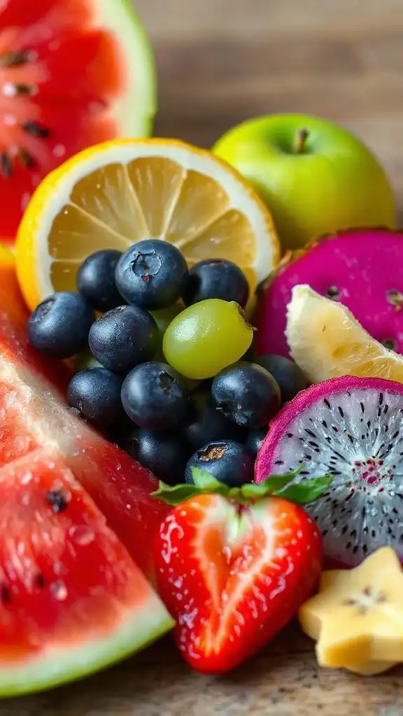 colorful fruit snacks selection