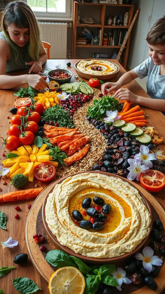 colorful mosaic culinary creation