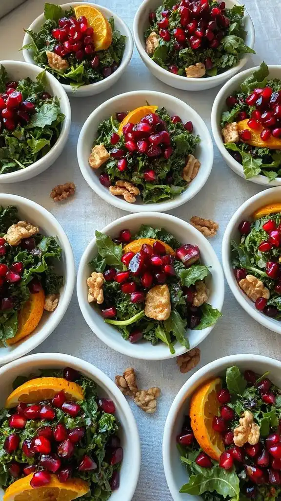 colorful pomegranate fall salads