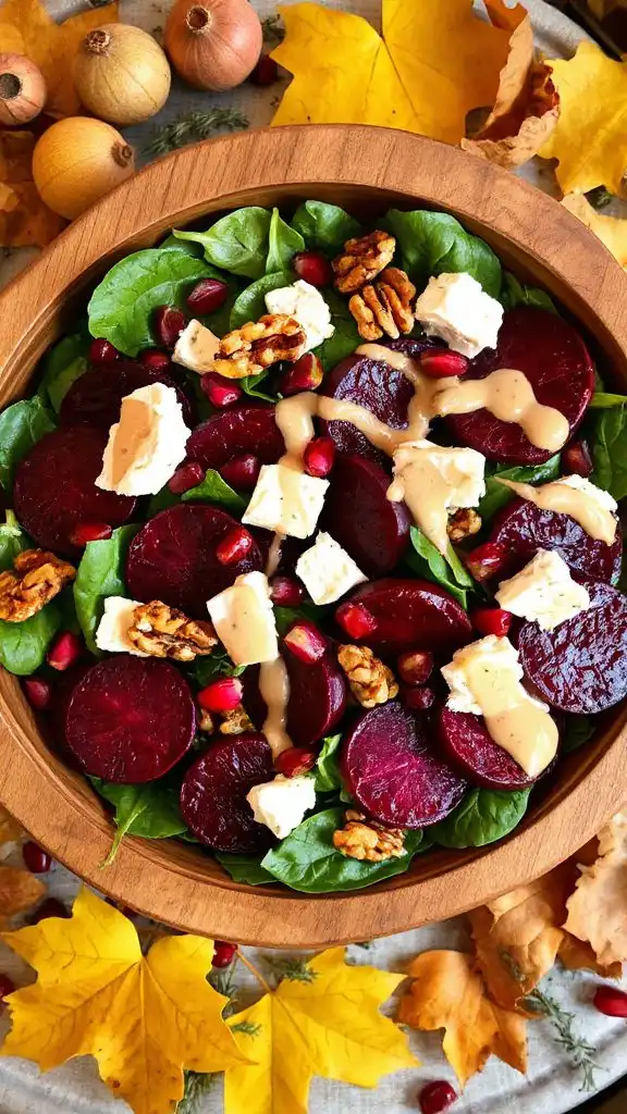 colorful roasted beet salad