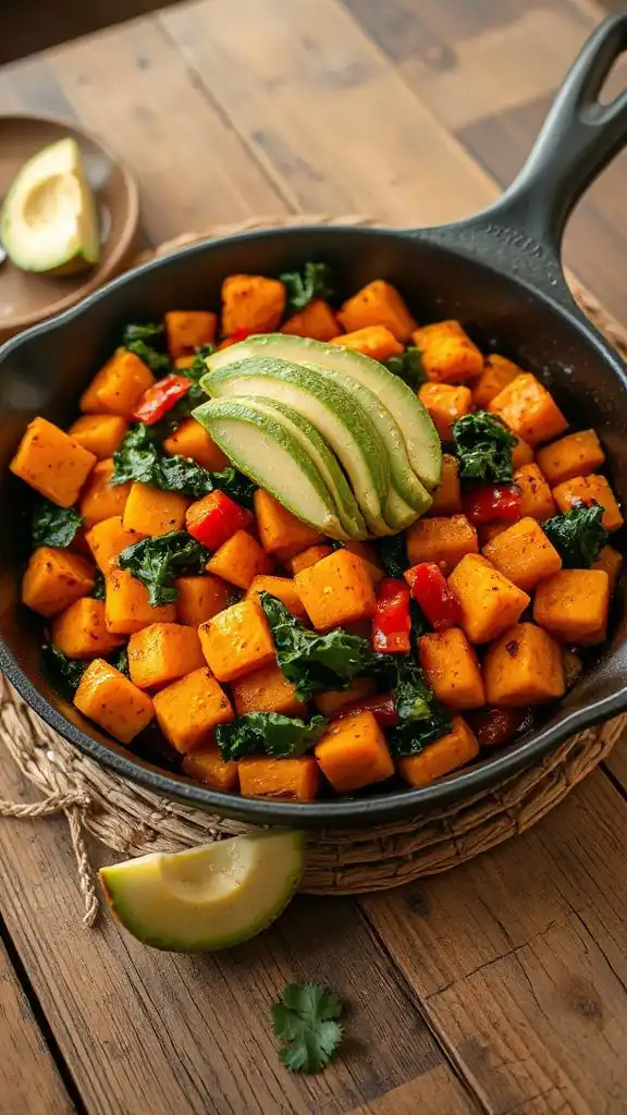 colorful southwest sweet potato hash