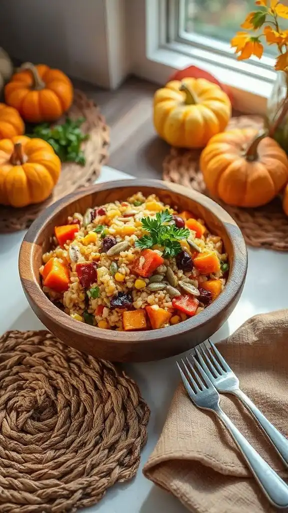 colorful vegetable orzo salad
