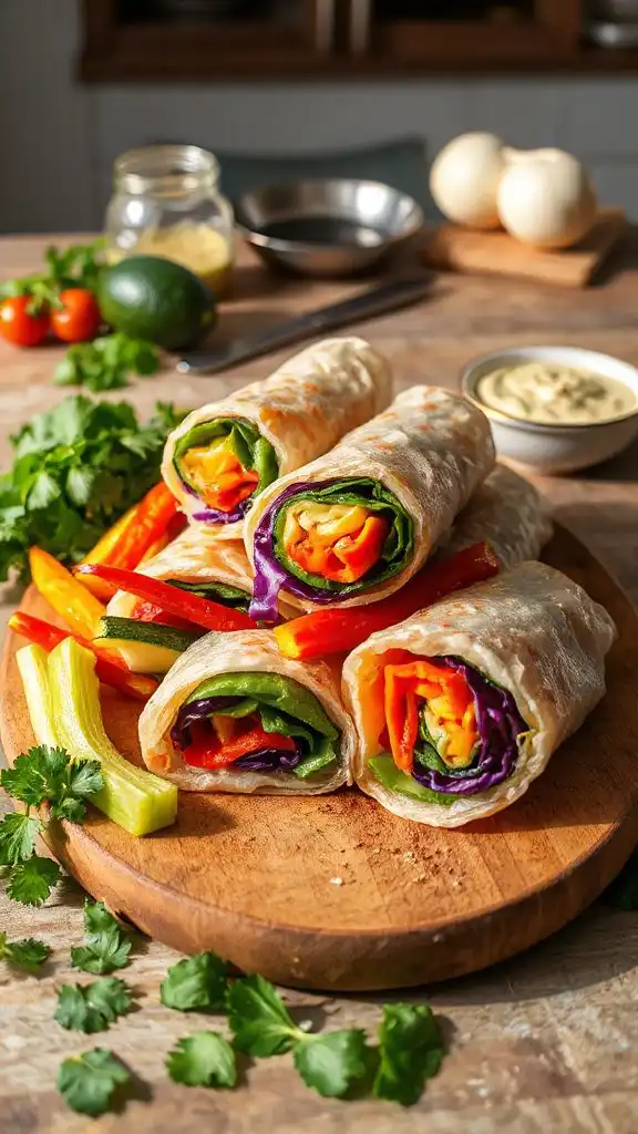 colorful veggie tortilla wraps colorful veggie tortilla wraps