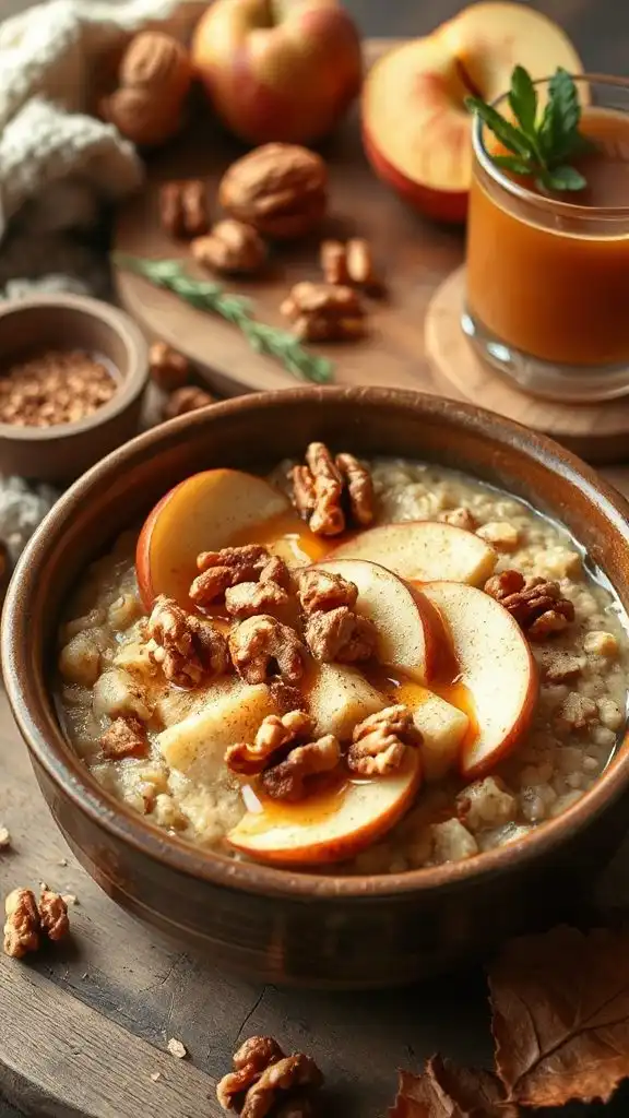 comforting apple walnut porridge