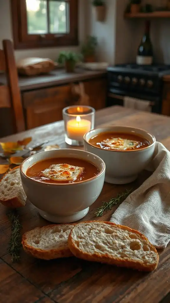 comforting caramelized onion soup