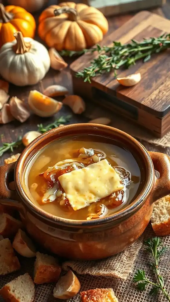 comforting caramelized onion soup