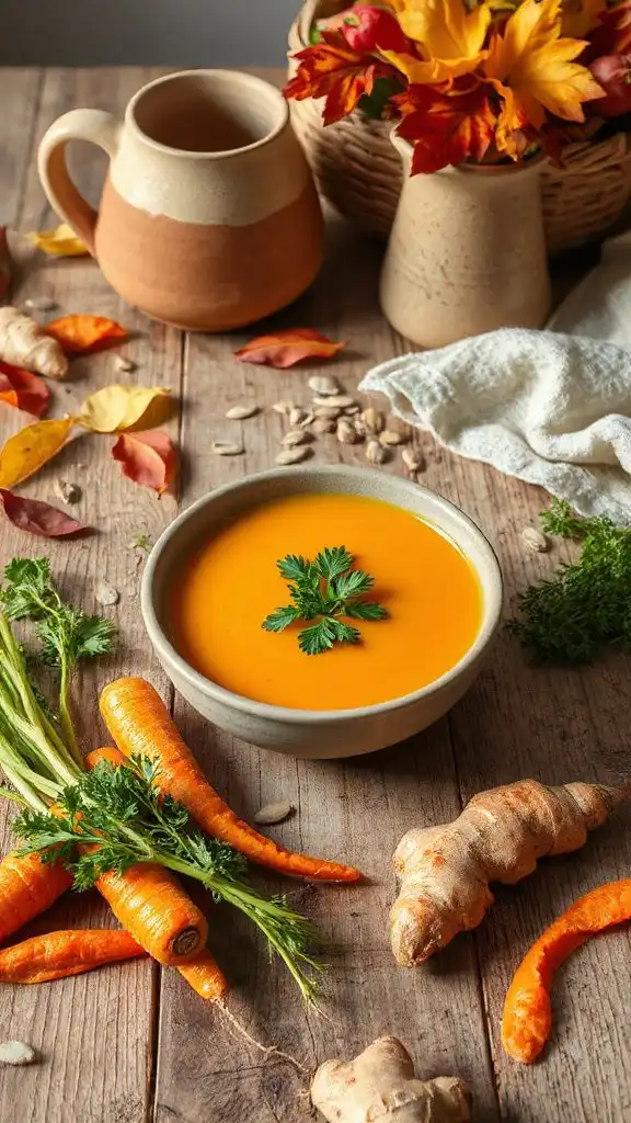 comforting carrot ginger soup