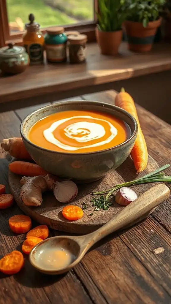 comforting carrot ginger soup