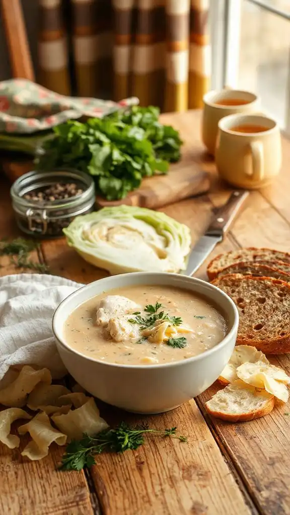 comforting chicken noodle soup