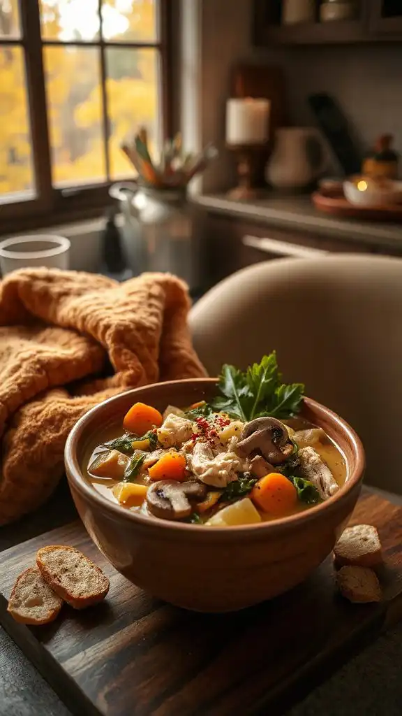 comforting chicken noodle soup