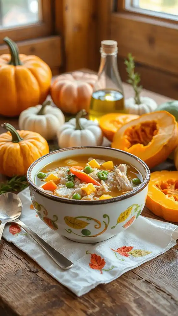 comforting chicken rice soup