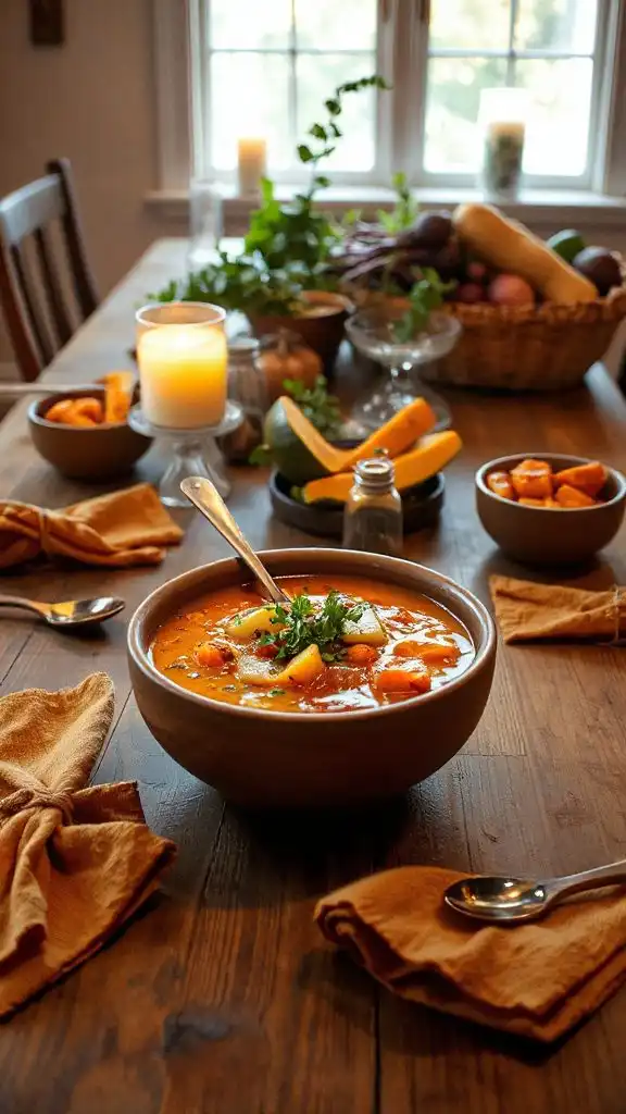comforting chicken root soup