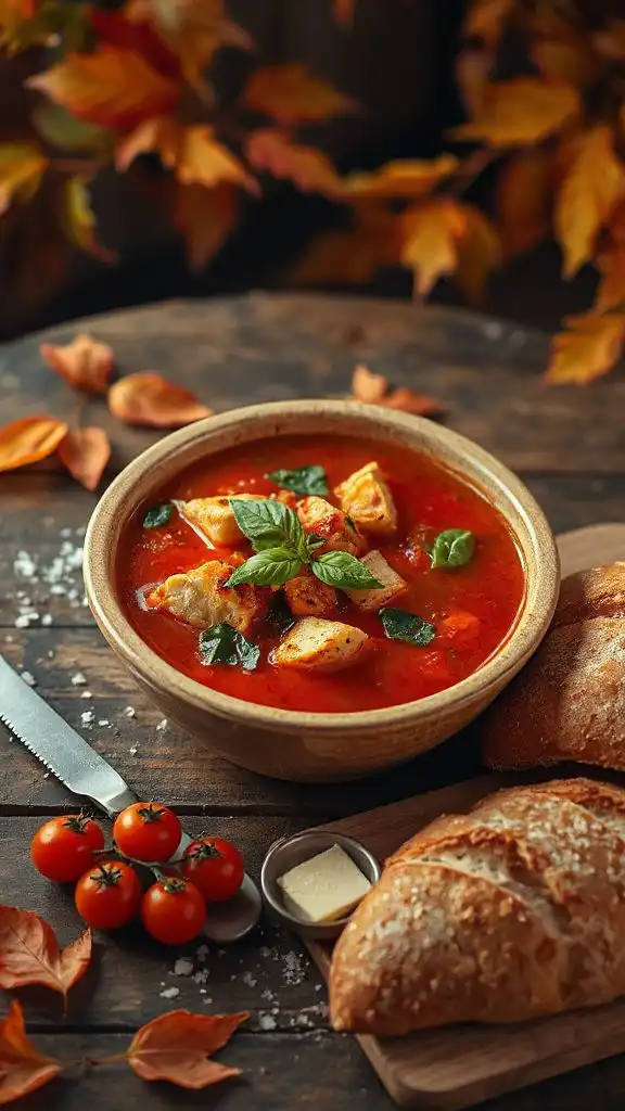 comforting chicken tomato soup
