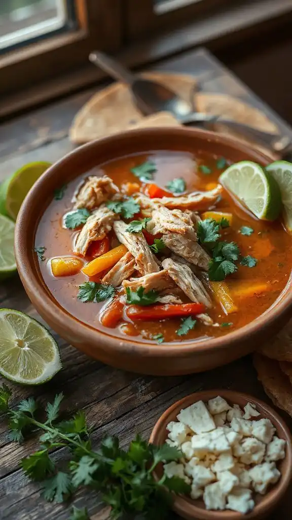 comforting chicken tortilla soup