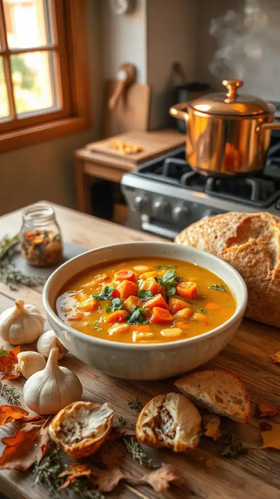 comforting chicken vegetable soup