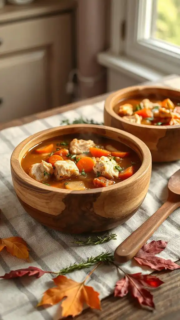 comforting chicken wild rice soup