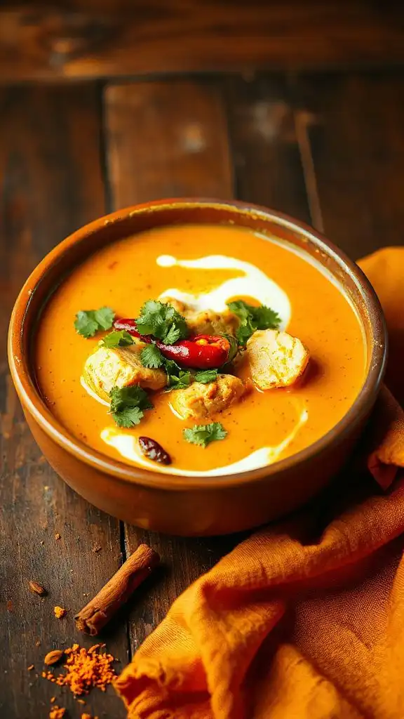 comforting curry chicken soup