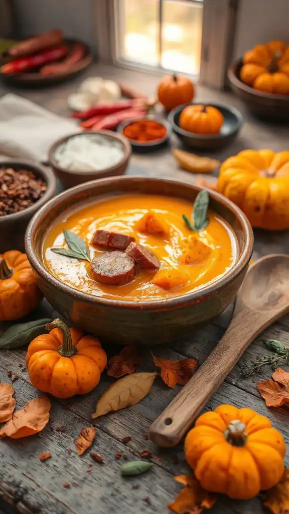 comforting pumpkin sausage stew