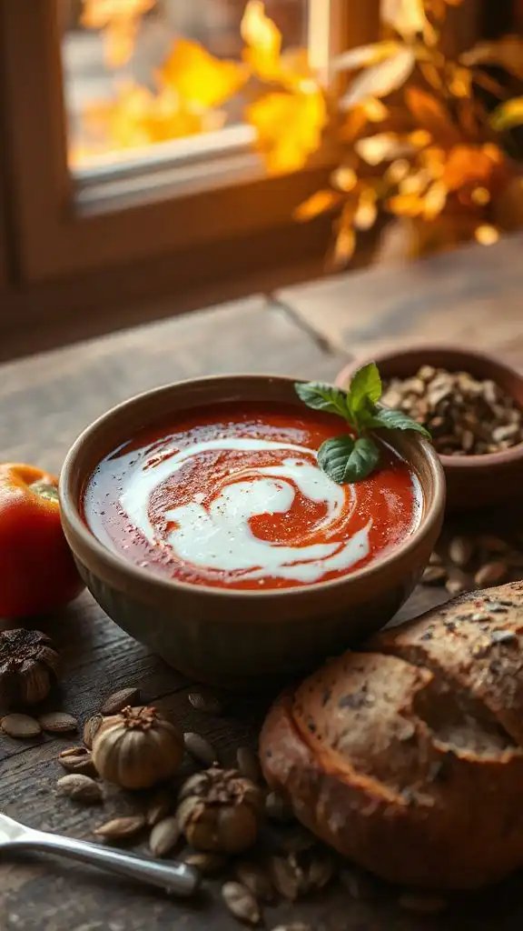 comforting roasted red pepper soup