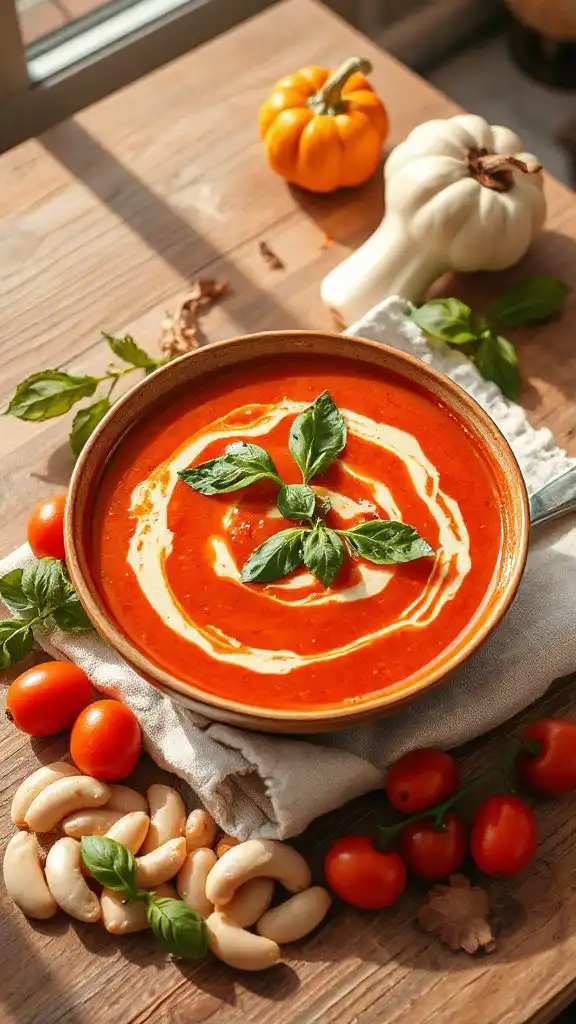 comforting tomato basil soup
