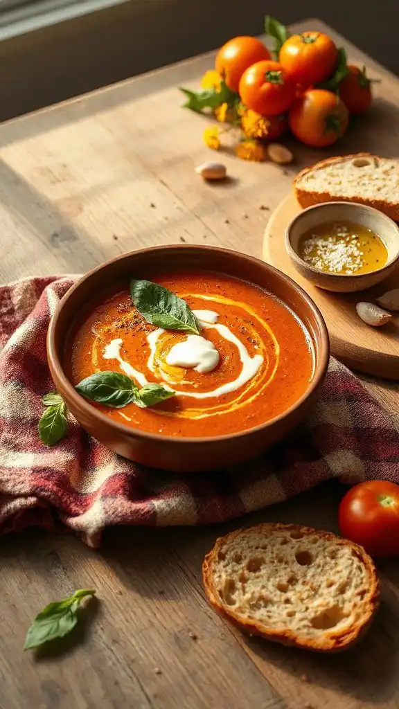 comforting tomato basil soup