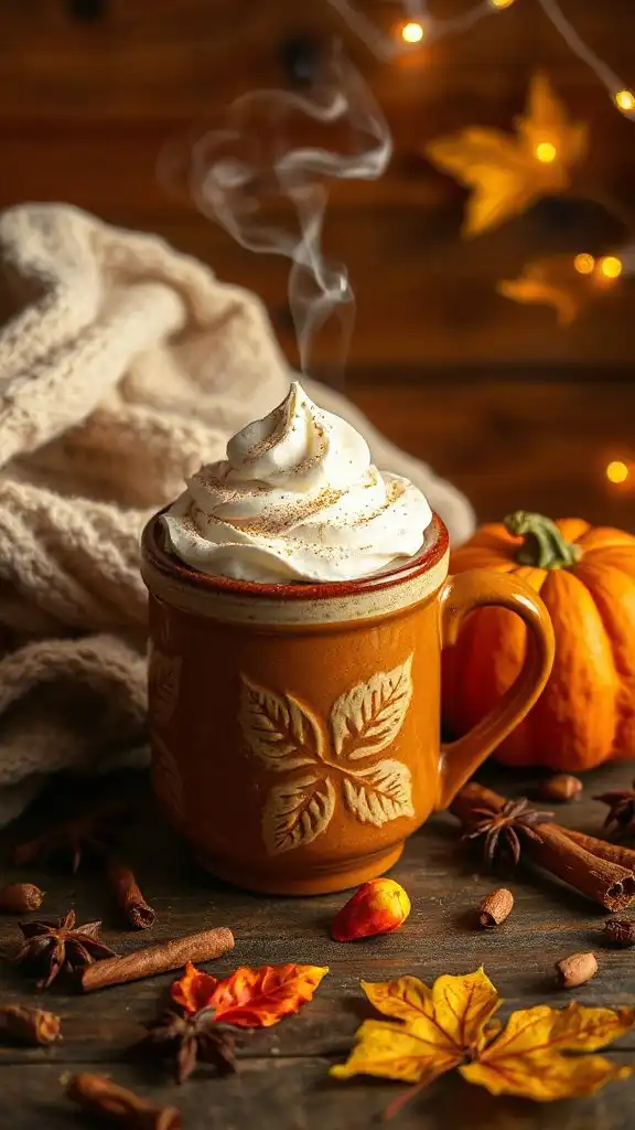 cozy autumn chocolate drink