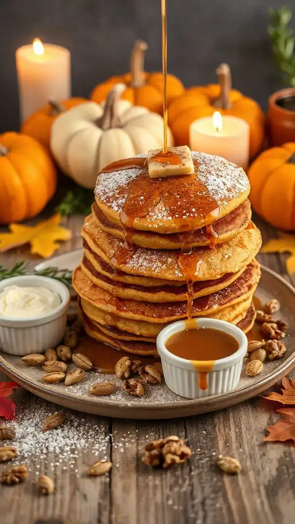 cozy autumn pumpkin pancakes