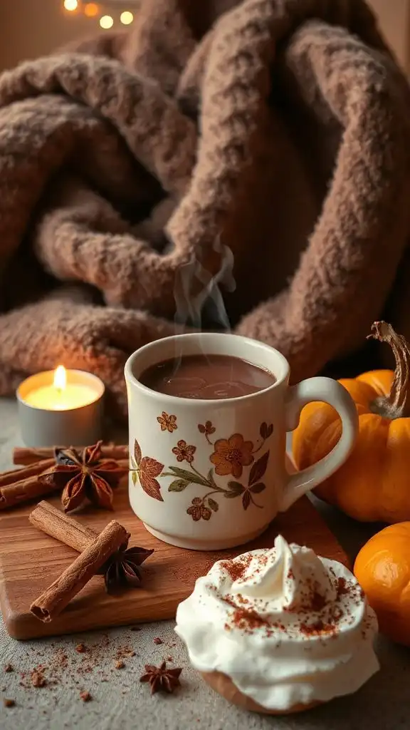 cozy cinnamon spiced beverage