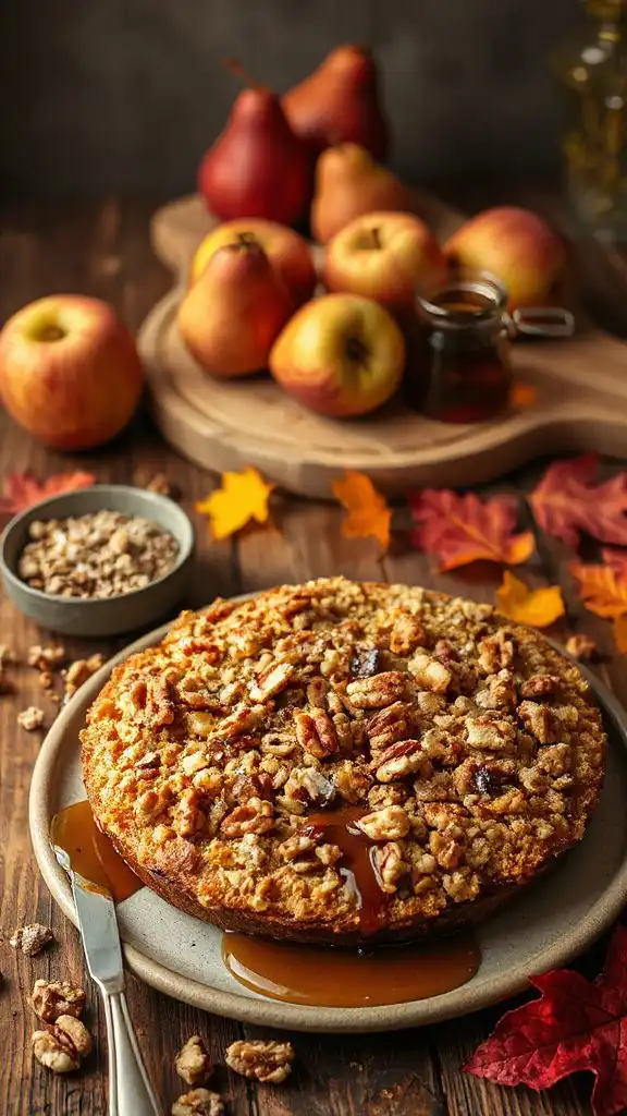 cozy maple walnut dessert