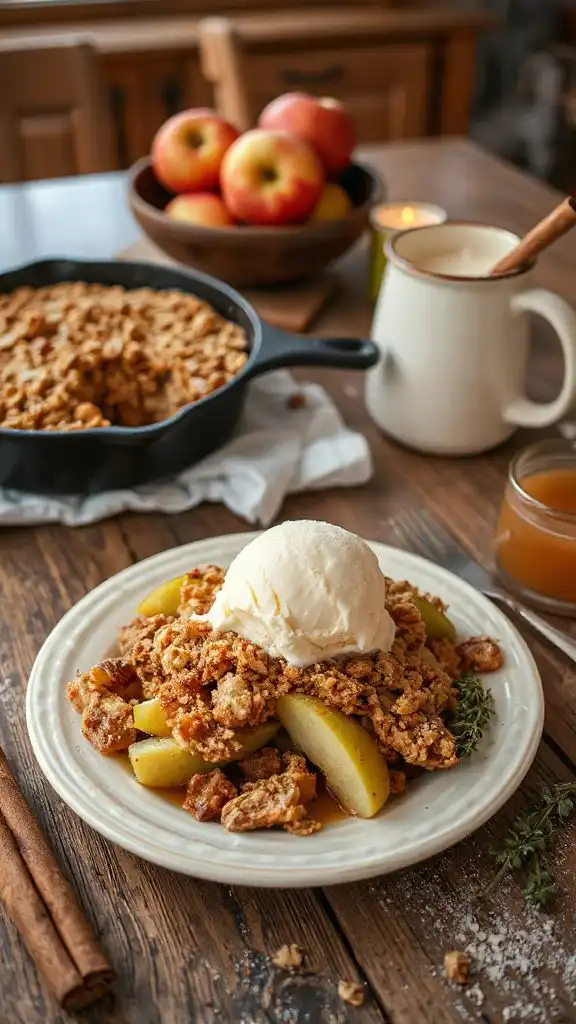 cozy spiced apple dessert